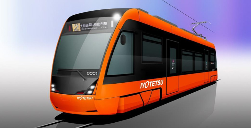 伊予鉄道、松山市内線の路面電車に新型LRT「5000形」を9月21日運行開始