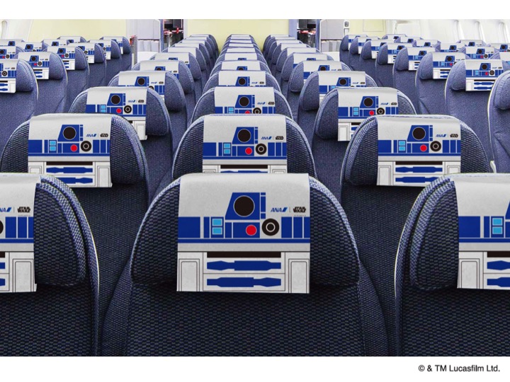 ANA、R2-D2 ANA JET機内で利用する特別デザインの紙コップや