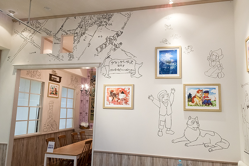画像 世界名作劇場の世界に浸れるカフェ レストラン 世界名作劇場 Fan Fun Kitchen が11月23日オープン 店内の壁 にはアニメーターがその場で描いたイラストも 18 49 トラベル Watch