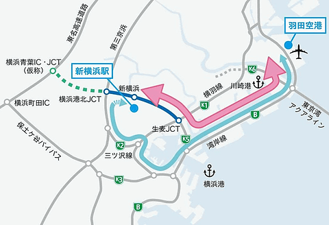 首都高 横浜北線 K7 開通後の利用状況速報を発表 新横浜 羽田空港は約12分短縮 新横浜 横浜港は約8分短縮 1日の交通量は8000台 1万6000台 トラベル Watch