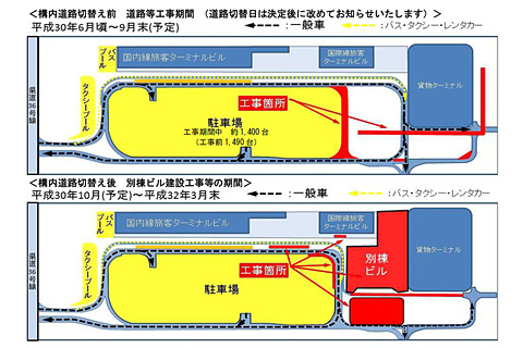 阿蘇くまもと空港 耐震性を強化した新ビル建設準備のため 6月ごろから構内道路切り替えや駐車場縮小 公共交通機関の利用を呼びかけ トラベル Watch