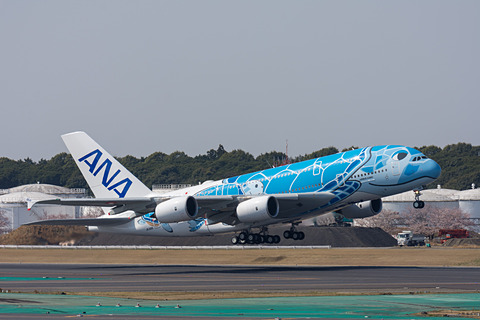 Anaのエアバス A380型機が成田から初離陸 5月24日のハワイ ホノルル線就航に向けて慣熟飛行スタート トラベル Watch