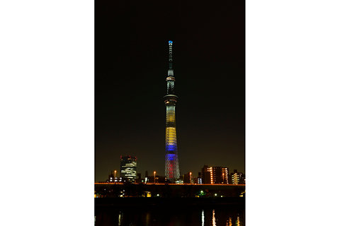 東京スカイツリー 7月日はコロンビア国旗カラーでライティング トラベル Watch