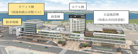 南海電鉄 和歌山市駅一帯の新複合施設の名称を キーノ和歌山 に決定 トラベル Watch