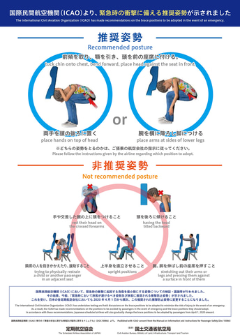 搭乗客の 緊急時の衝撃防止姿勢 が変更 Jalなど航空各社 4月1日以降順次 トラベル Watch