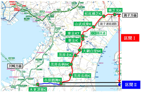 Nexco東日本 圏央道 松尾横芝ic 木更津東ic 銚子連絡道路 松尾横芝ic 横芝光icで夜間通行止め トラベル Watch