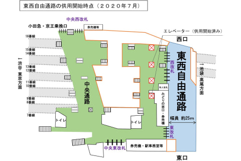 Jr東日本 新宿駅の東西自由通路を7月19日から利用可能に トラベル Watch