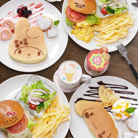 サンリオ 直営フードショップ Sanrio Cafe 池袋店 6月5日開業 キャラクターモチーフのパンケーキ ドリンクなど トラベル Watch