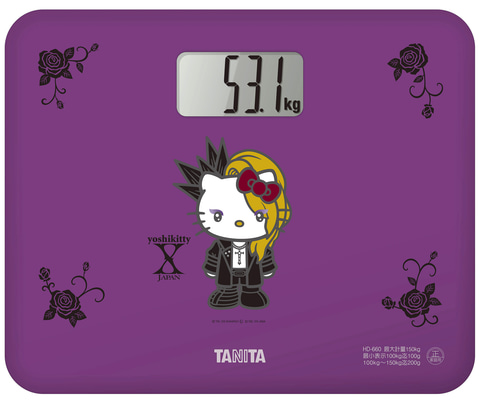 タニタ V系ハローキティ Yoshikitty をデザインした体重計 歩数計を予約販売 Yoshiki と キティ がコラボ トラベル Watch