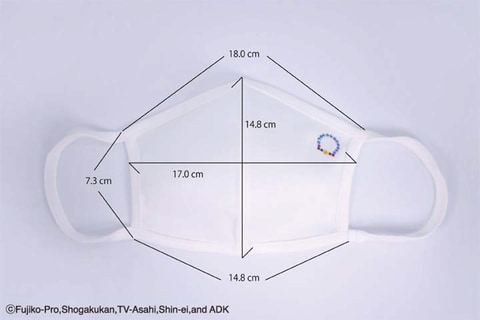 ドラえもん ラインストーンをあしらったデコレーションマスク ドラえもんのシルエット ドラミのリボンとお花 トラベル Watch