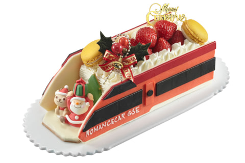 小田急百貨店 ロマンスカーをモチーフにしたクリスマスケーキ トラベル Watch