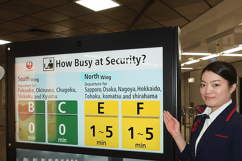 Jal 羽田国内線の保安検査場待ち時間モニターを空港駅に設置 モノレールは30日から 京急はgw前に トラベル Watch Watch