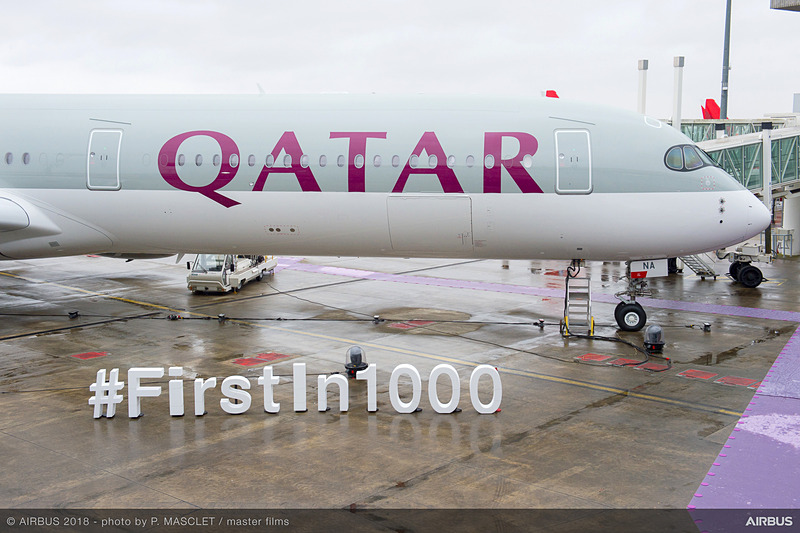 エアバス A350-1000型機の初号機、ローンチカスタマーのカタール航空へ
