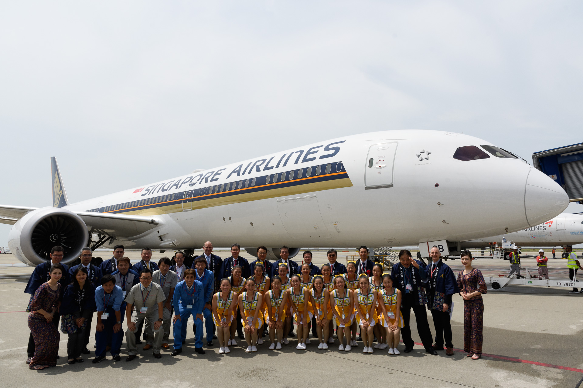 シンガポール航空、セントレアで三菱重工・川崎重工・SUBARUを招いて最新旅客機 ボーイング 787-10就航記念式典 名古屋市長  河村たかし氏は、英語であいさつ＆「好きにならずにいられない」を贈る - トラベル Watch