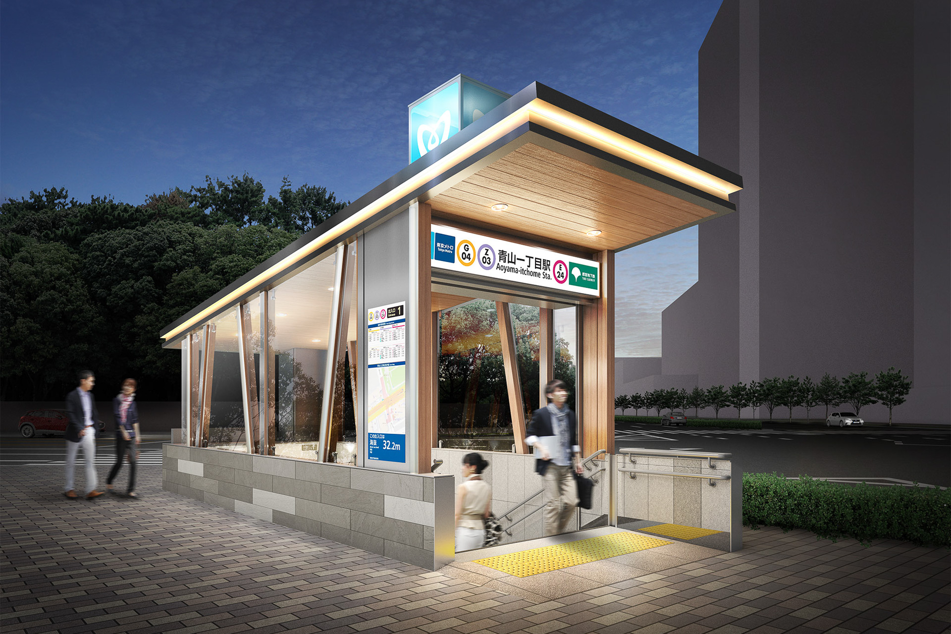 東京メトロ、銀座線 青山一丁目駅/外苑前駅のデザイン決定。完成は2020年 銀座線全駅リニューアル工事の一環 - トラベル Watch