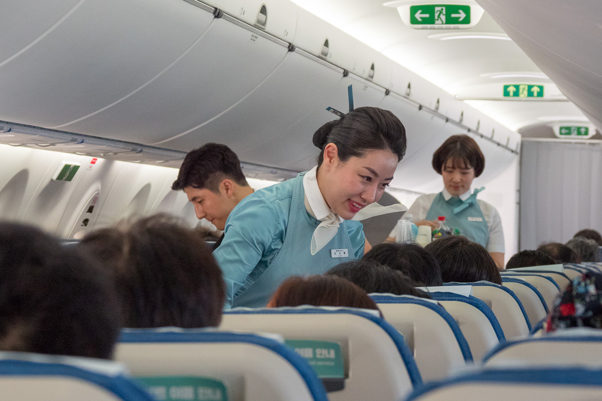 広々とした機内が快適な大韓航空のcs300 エアバス 300 型機に搭乗 セントレア 釜山線から日本路線に導入開始 トラベル Watch
