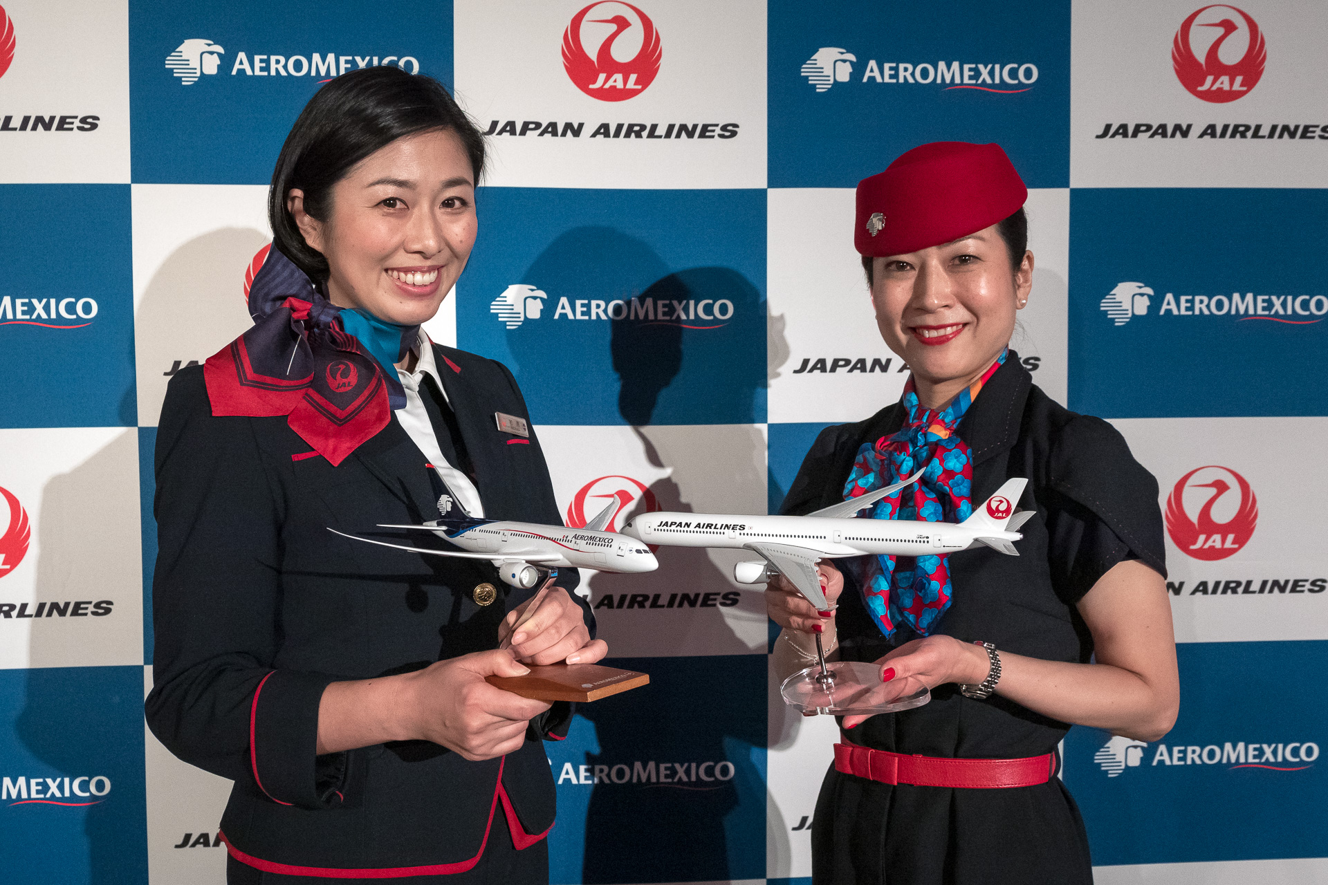 JALとアエロメヒコ航空が共同記者会見。コードシェア運航スタート