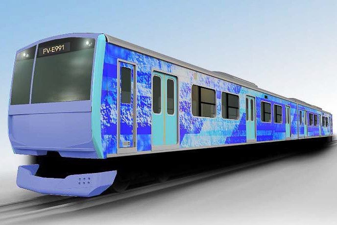 JR東日本、水素を燃料にするハイブリッド車両「FV-E991系」の試験車両
