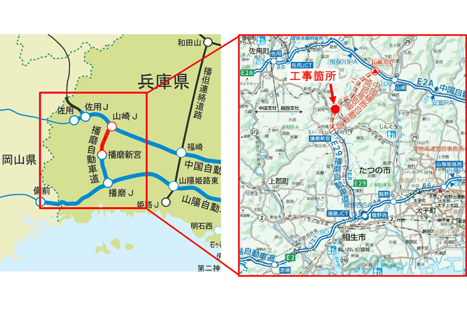 Nexco西日本 国道179号で夜間通行止め 中国横断道の橋梁架設工事 トラベル Watch