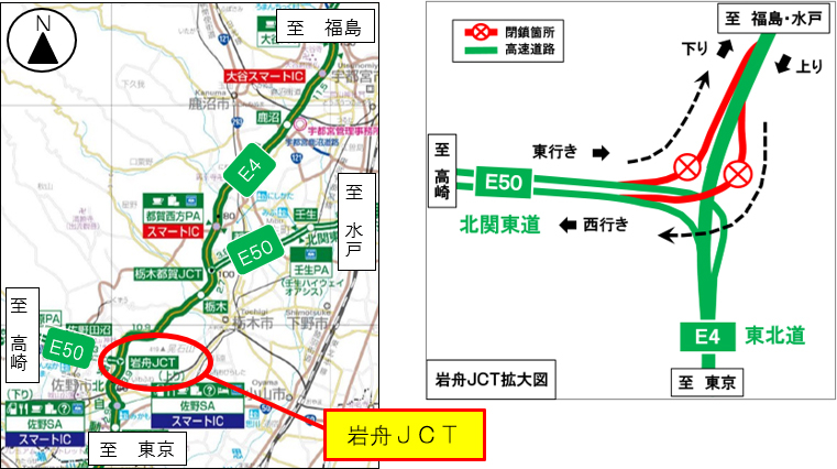 Nexco東日本 東北道 北関東道の岩舟jctで夜間ランプ閉鎖 トラベル Watch