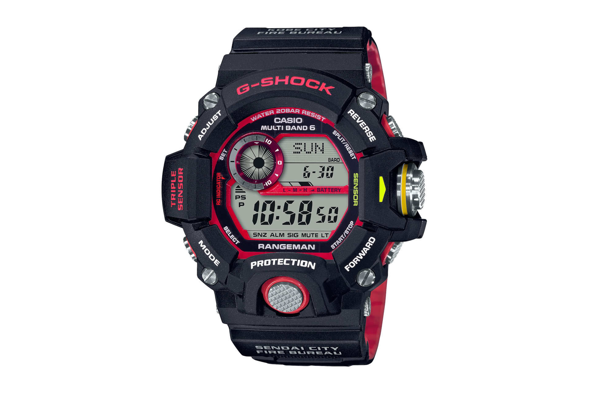 カシオ G-SHOCK RANGEMAN 緊急消防援助隊コラボモデル www