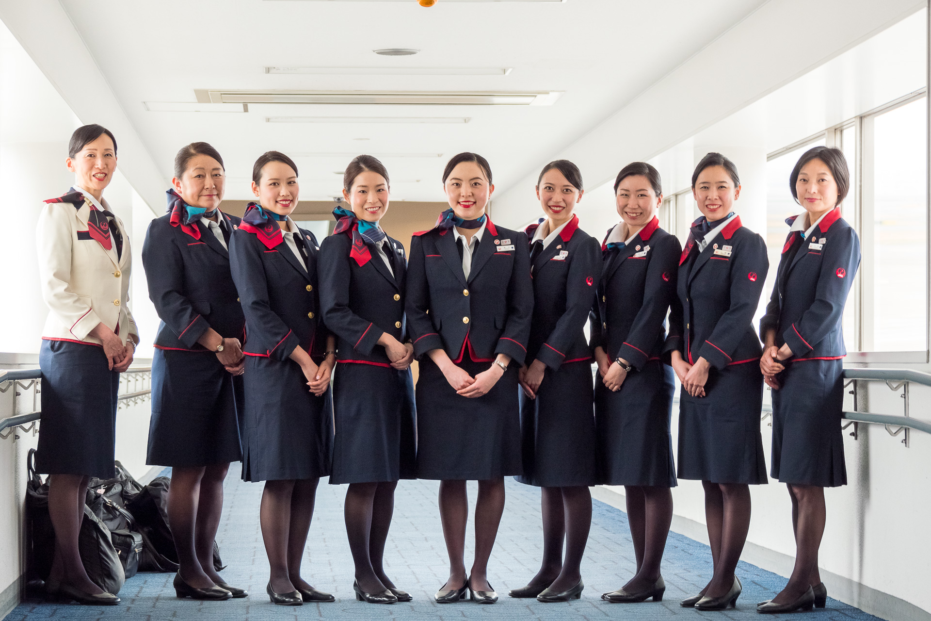 JAL スカーフ エアライン 制服 CA キャビンアテンダント日本航空-