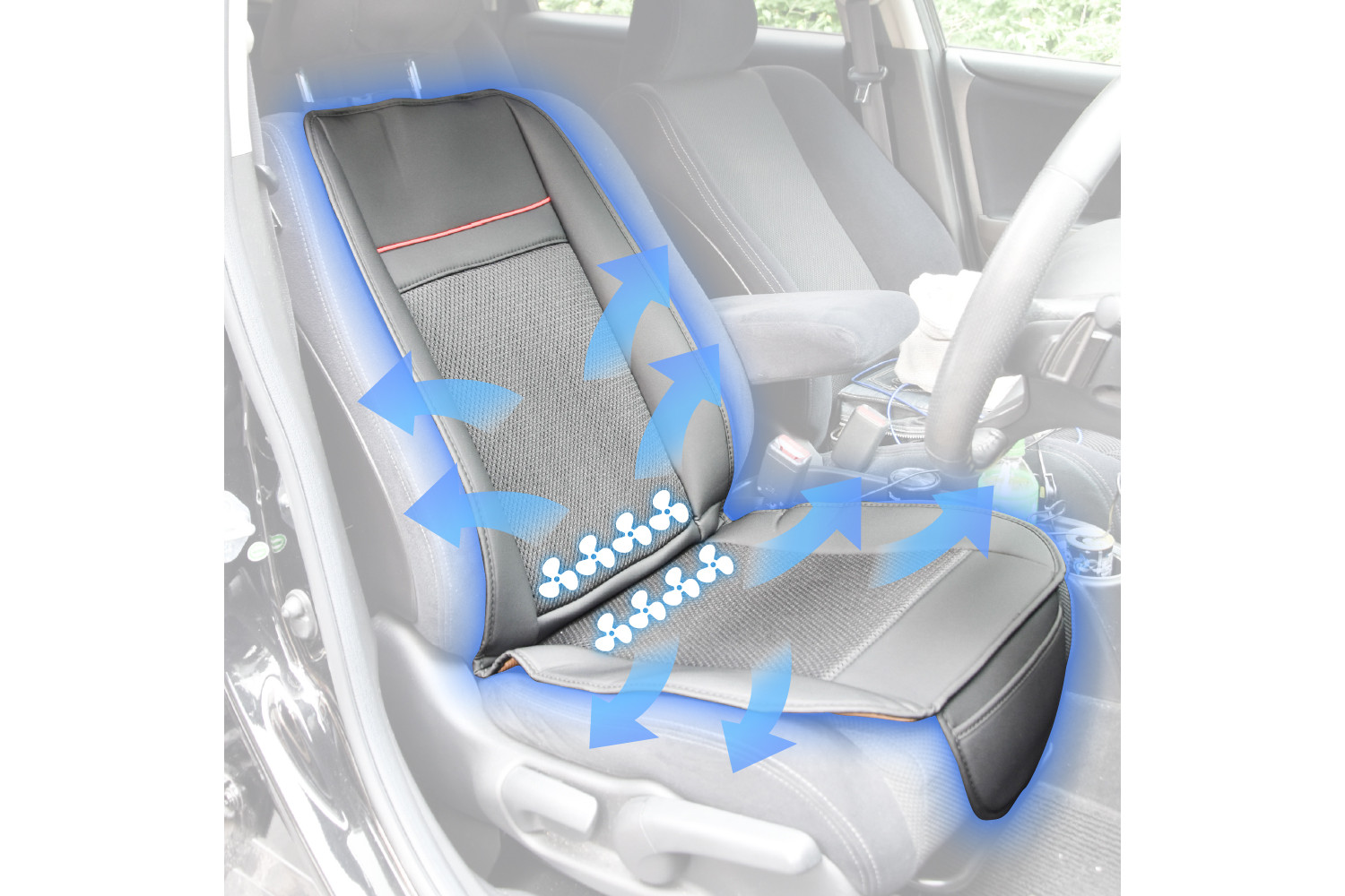 サンコー ドライブ中の蒸れを軽減できる 爽快空冷シートカバー トラベル Watch