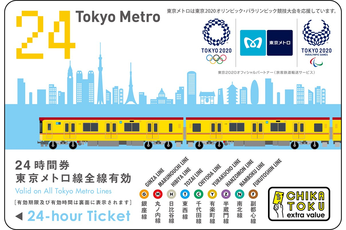 東京メトロ　24時間券　7枚