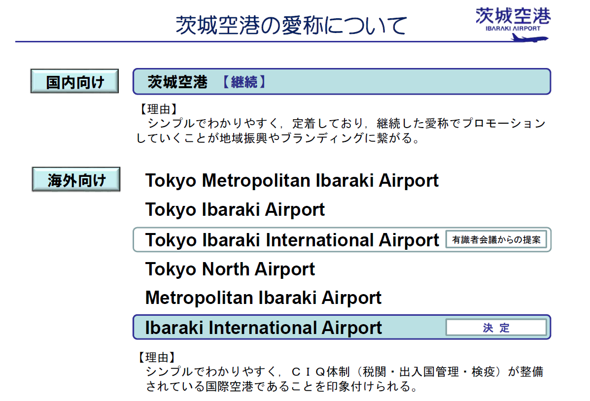 茨城空港 海外向けの愛称はtokyoなしの Ibaraki International Airport に トラベル Watch