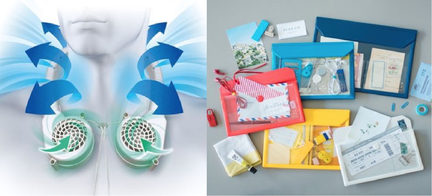 キングジム、ネック冷却ファンやマスクを折らずに持ち運べるバッグイン