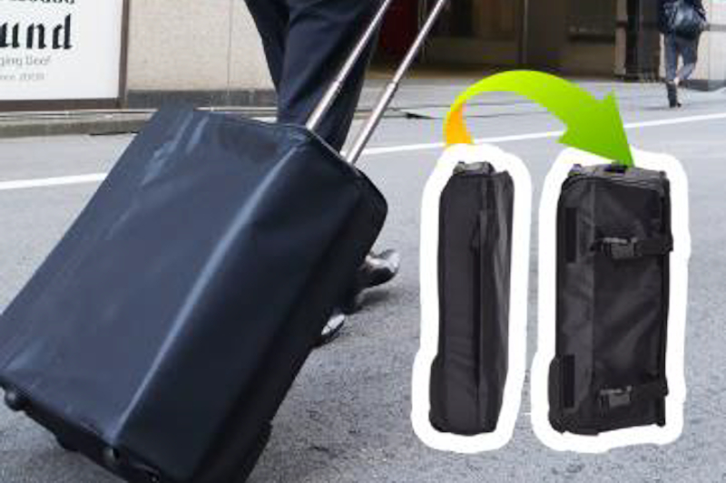 サンコー、折りたたんでコンパクトに収納できるスーツケース - トラベル Watch