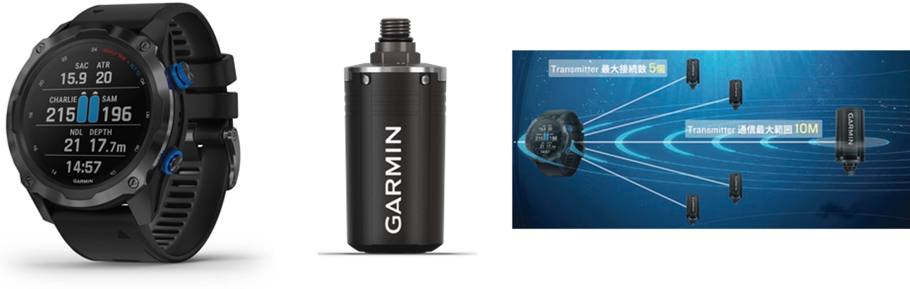 ダイビングでは未使用　定価321,750円　【中古美品】ガーミンMk2i T1 Transmitterセット
+チタンペルト mic21ダイビングショップダイブコンピューター [ GARMIN ] ガーミン
