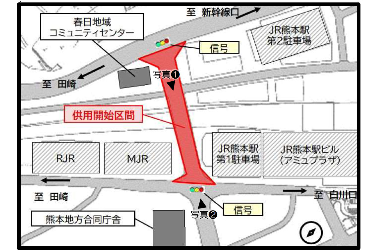 熊本市 熊本駅東西を結ぶ立体交差道路 熊本駅南線 を3月12日開通 トラベル Watch