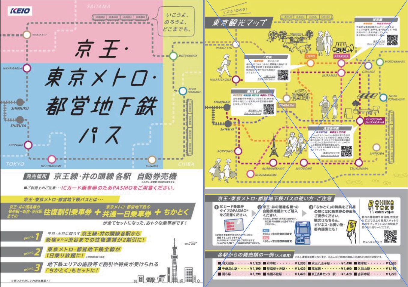 京王・東京メトロ・都営地下鉄パス」発売。京王線井の頭線各駅から新宿/渋谷駅までの往復割引乗車券と、東京メトロ/都営地下鉄全線乗り降り自由 - トラベル  Watch