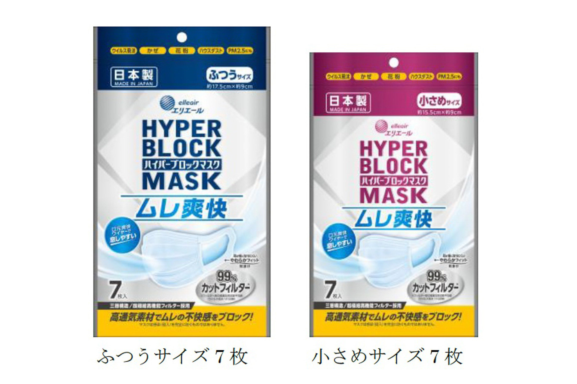 エリエール、紙おむつの伸縮技術で耳が痛くなりにくい「ハイパーブロックマスク ムレ爽快」 - トラベル Watch