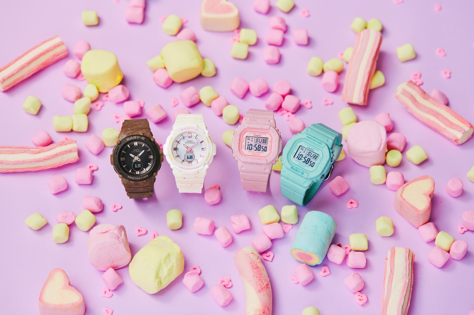 BABY-G、アイスクリームの質感を再現した「ICE CREAM COLORS