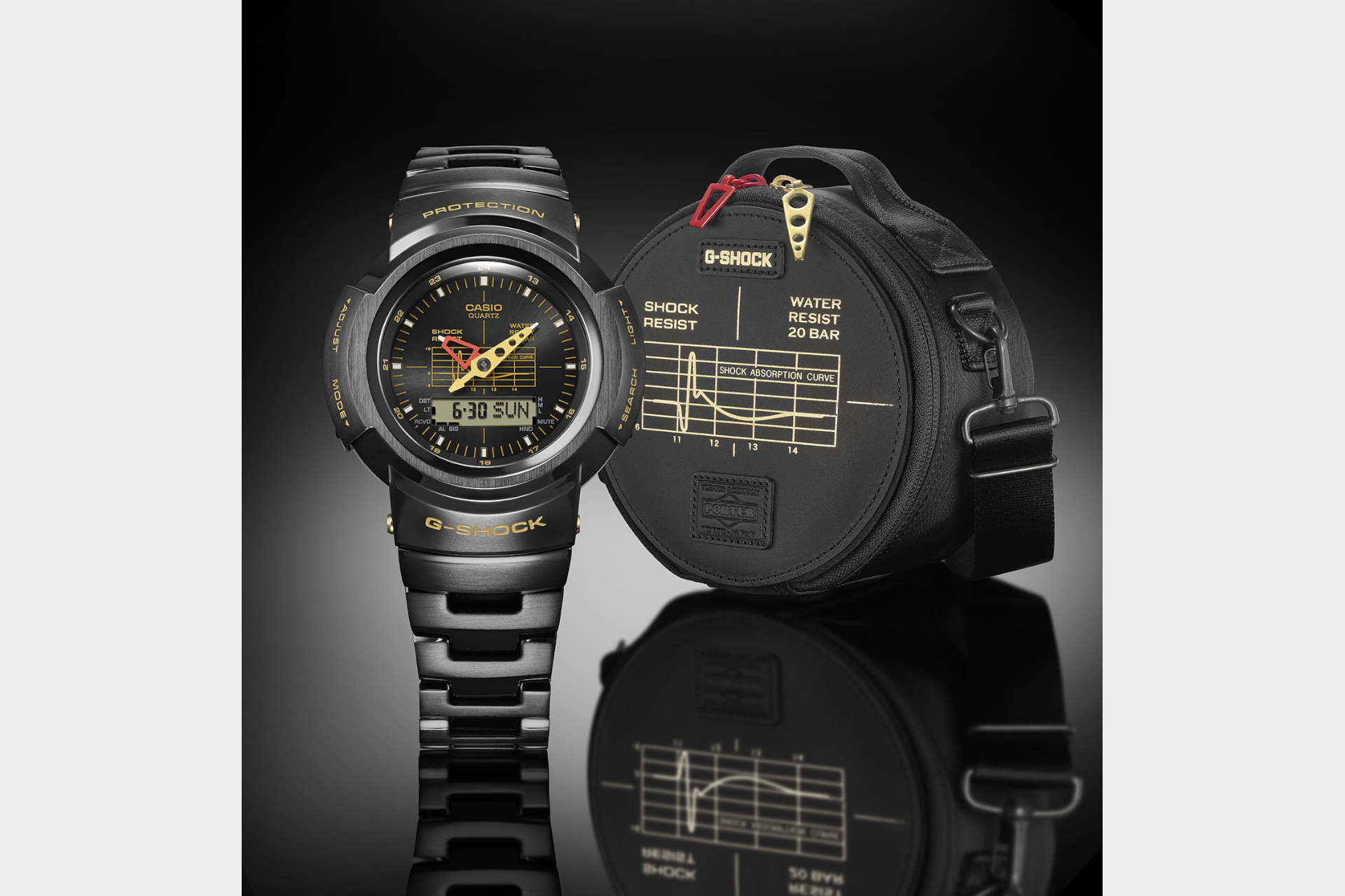 G-SHOCK×PORTERの「AWM-500GC-1AJR」。スペシャルケースが付属する限定