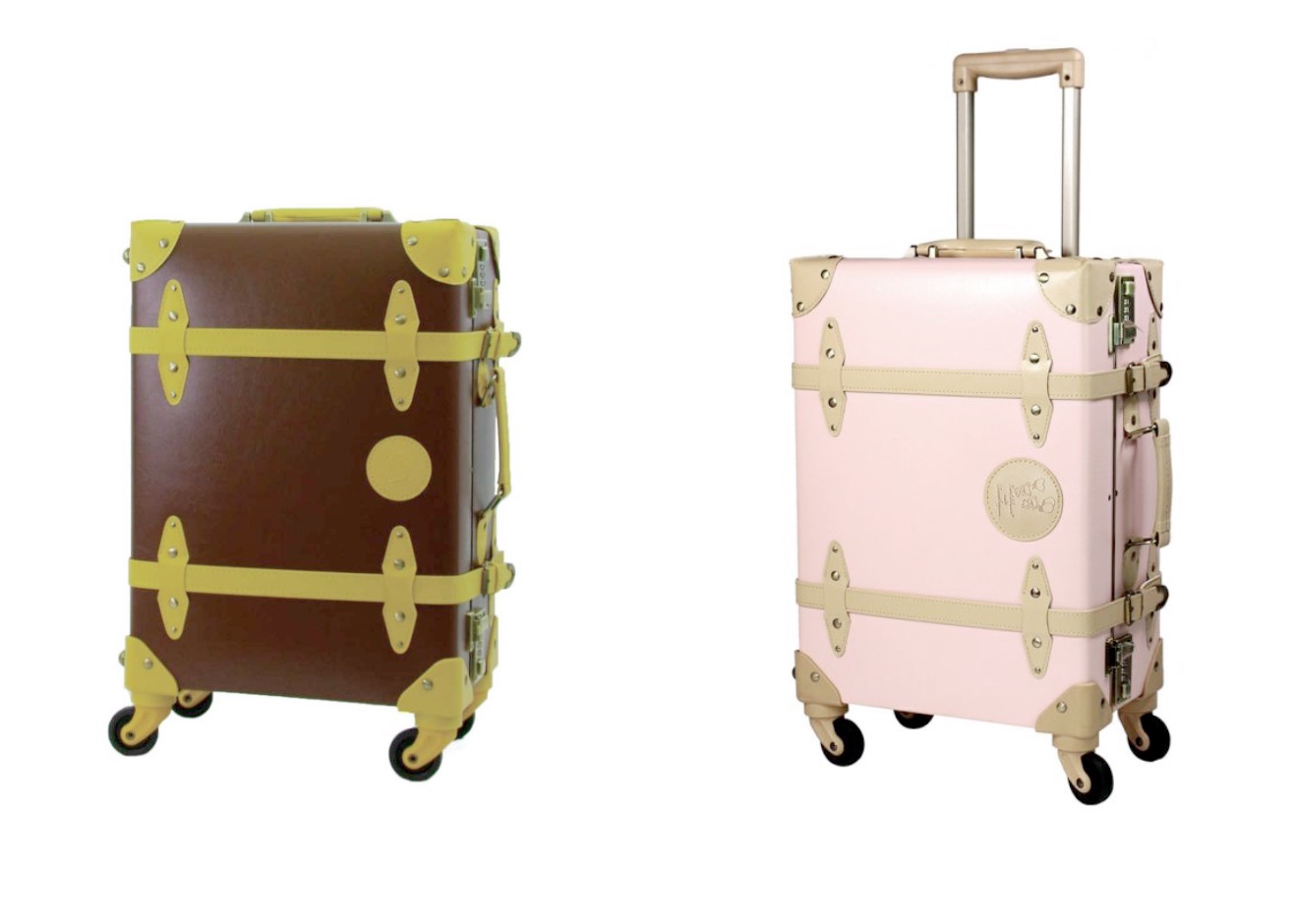 コリラックマ/キイロイトリのレトロなスーツケース。内装は総柄