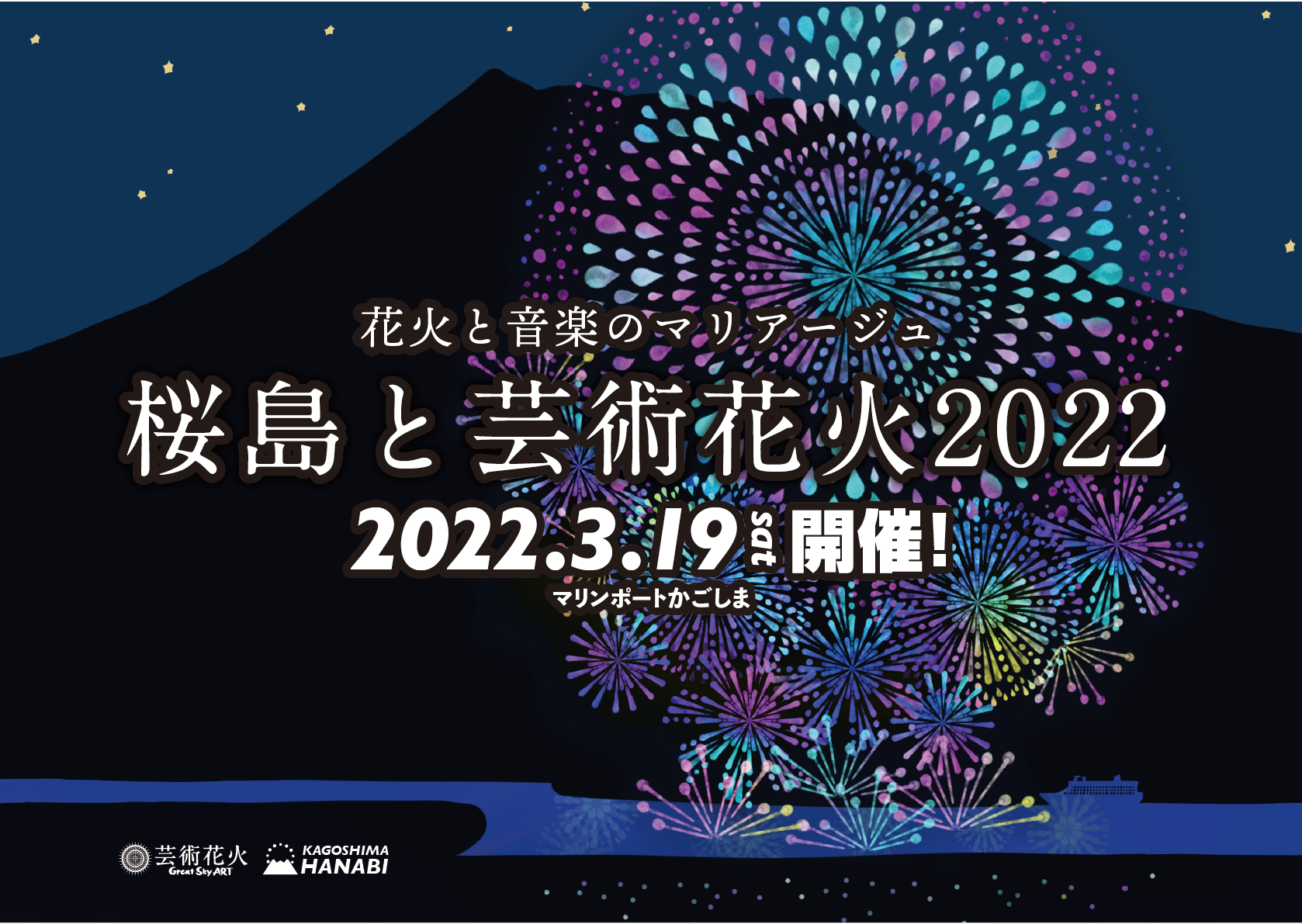 Kddi 桜島と芸術花火22 先行チケットを割引価格で販売 Auスマートパスプレミアム会員向け トラベル Watch