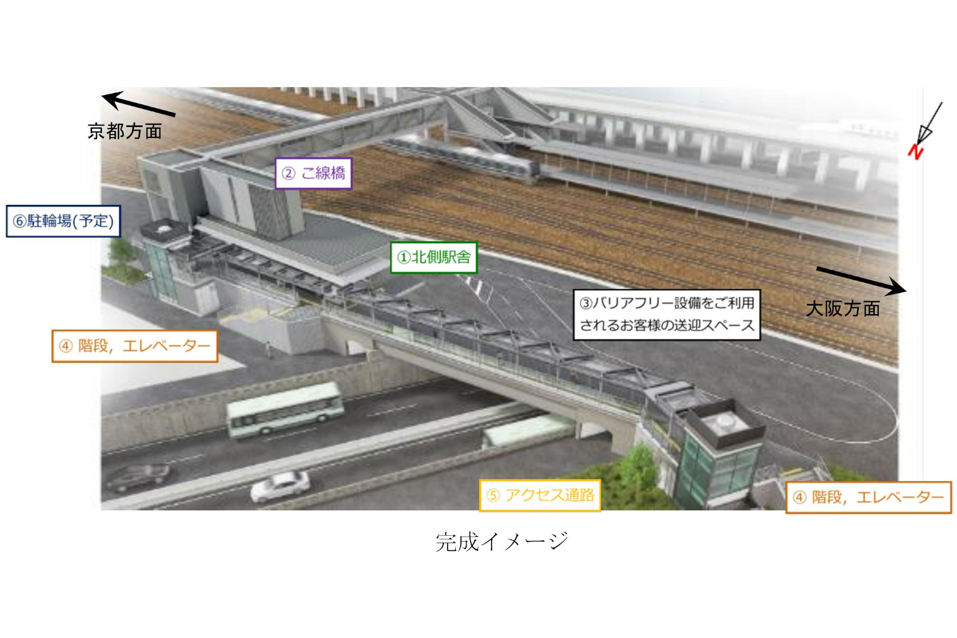 Jr京都線 西大路駅のバリアフリー設備の工事完了 3月日供用開始 トラベル Watch