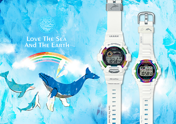 カシオ、イルカ・クジラが描く虹をモチーフにしたG-SHOCKとBABY-G ...