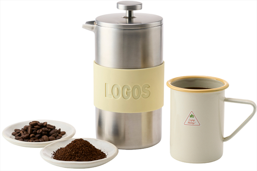 ロゴス、どこでも簡単にコーヒーが作れる「フレンチプレスコーヒー