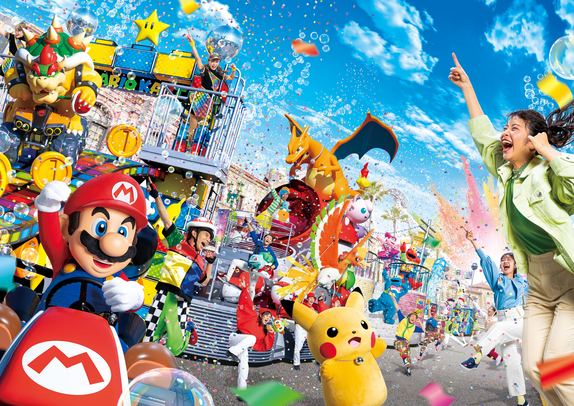 USJ、マリオやポケモンたちが勢揃いする「NO LIMIT！パレード」限定