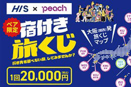 5000円で行き先の分からないガチャが渋谷に本日登場。ピーチの「旅くじ