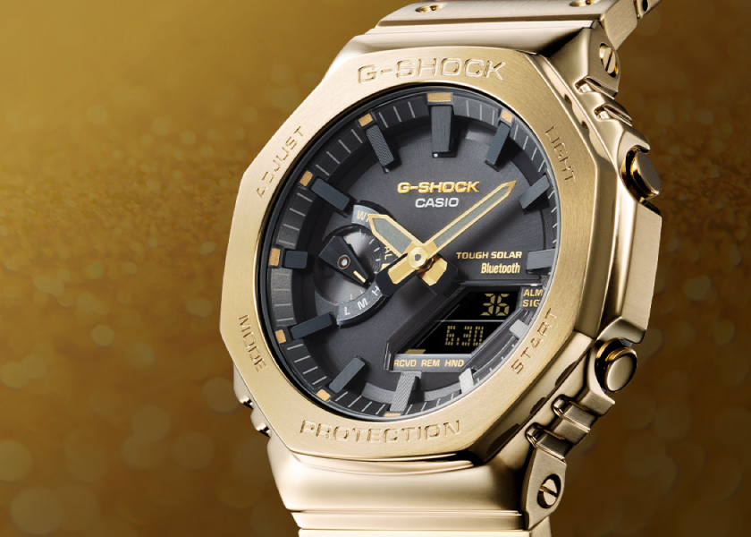 G-SHOCK、八角形ベゼルのフルメタルモデル「GM-B2100」に新色イエロー