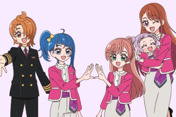 ピーチ×ひろプリ、ソラやましろが制服を着用した描き下ろしイラスト