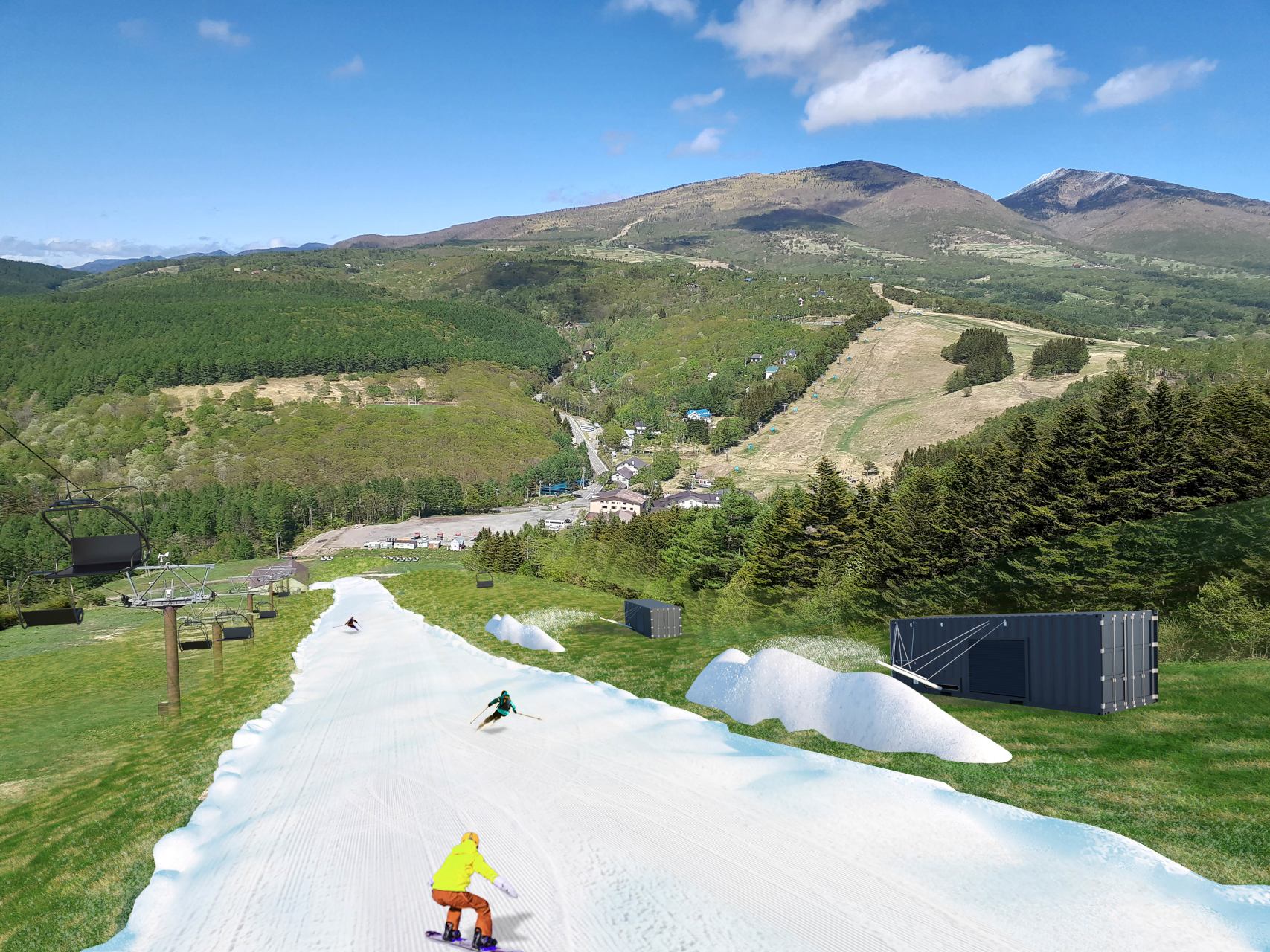 秋から滑れる！ 菅平高原スノーリゾート、人工造雪ゲレンデ早期