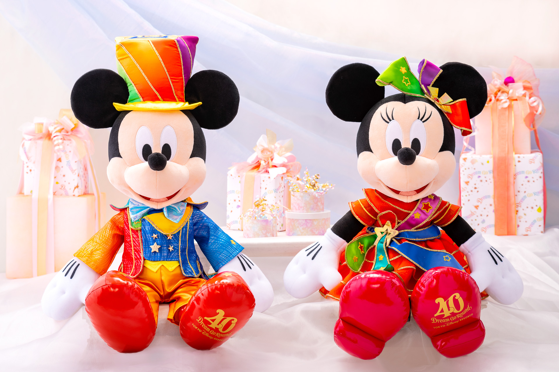 ディズニーランド 40周年 ミッキーミニー ぬいぐるみサイズを教えていただけますか