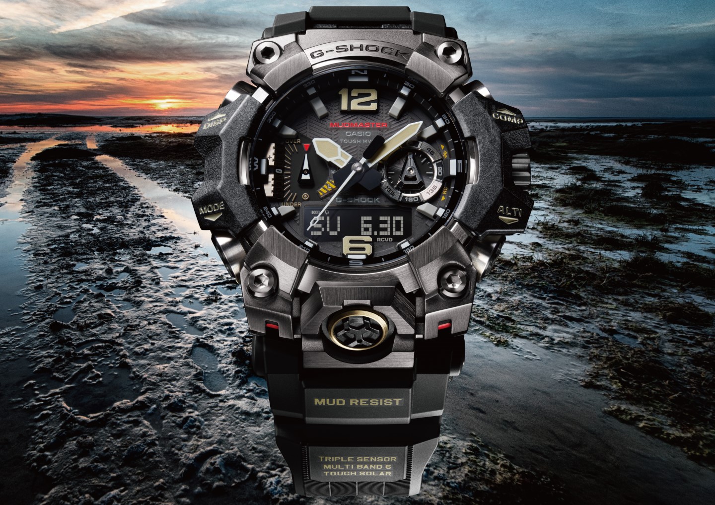 G-SHOCK、メタル外装で防塵・防泥構造のMUDMASTER「GWG-B1000