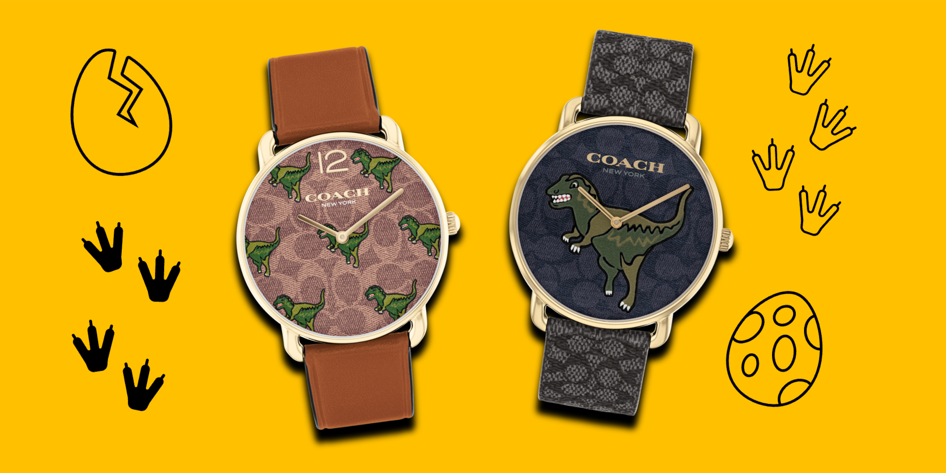 コーチ、恐竜レキシーの腕時計「エリオット」とApple Watch 